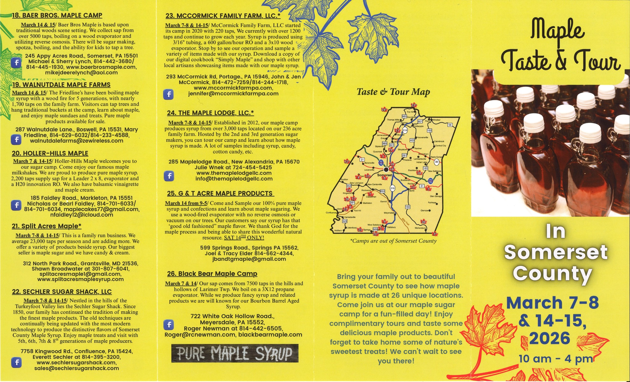 maple taste and tour guide